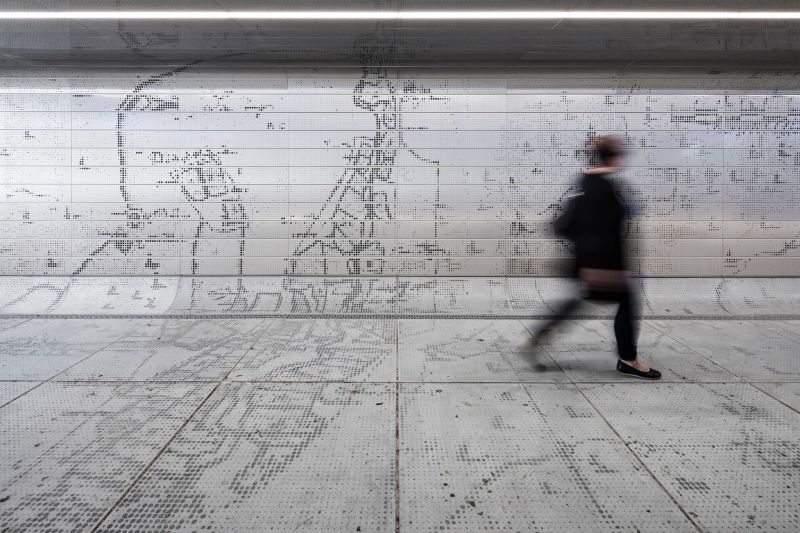 Graphic Concrete Tikkurila Station underpass