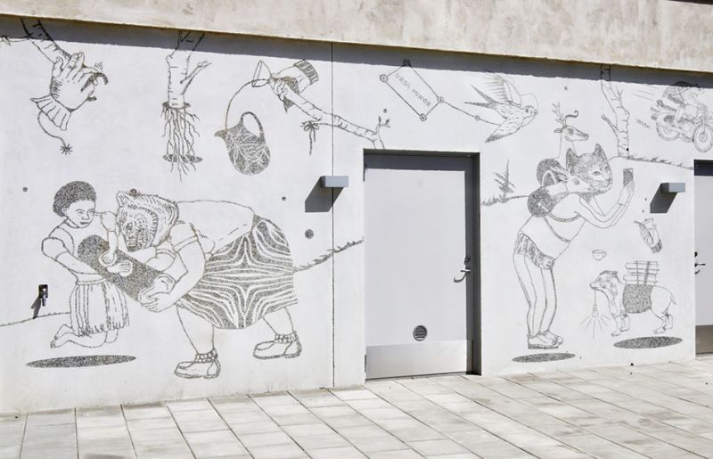 graphic concrete gothenburg park school