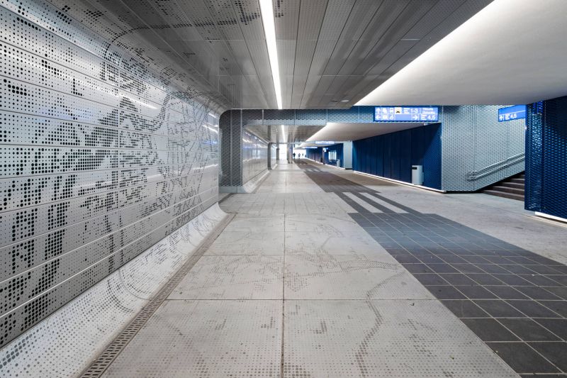 Graphic Concrete Tikkurila Station underpass