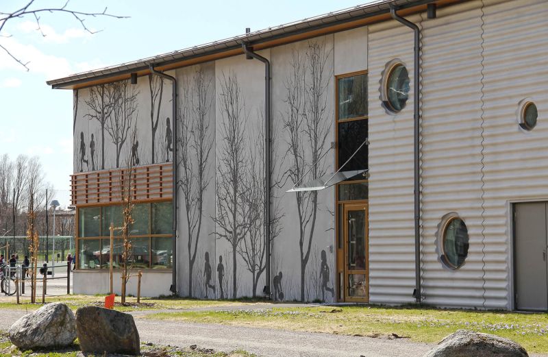 graphic concrete höglunda school