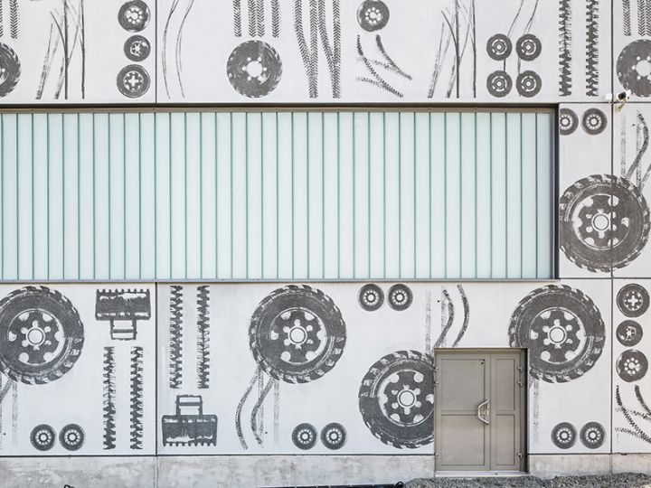 Graphic Concrete Lievestuore Vocational School